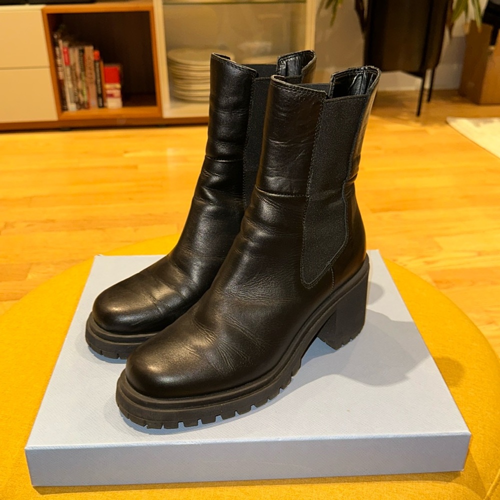 Real leather boots